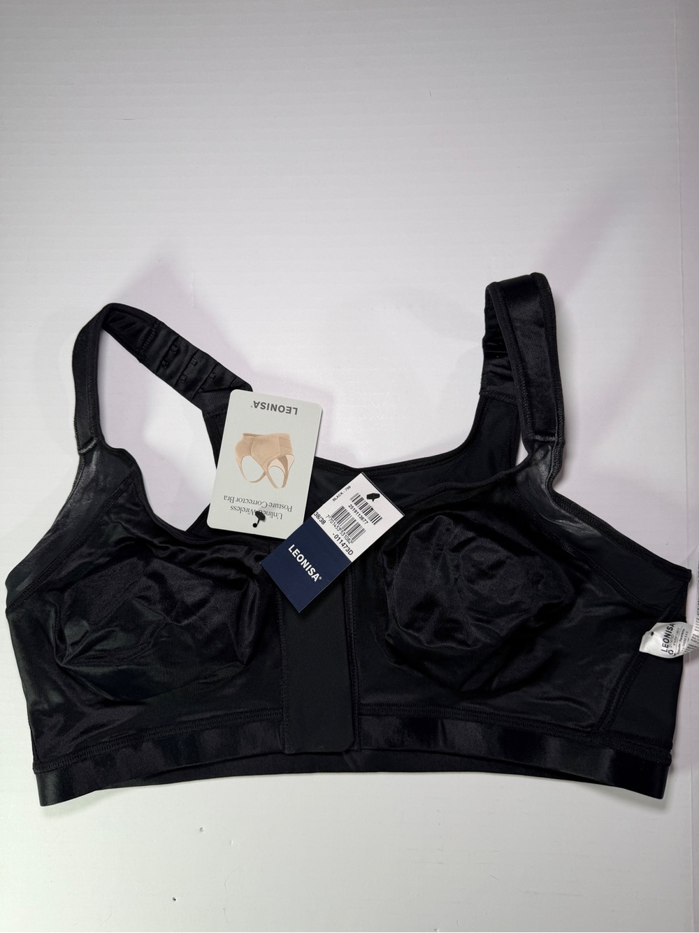 Leonisa Black Comfort Support Bra with Wide Straps
